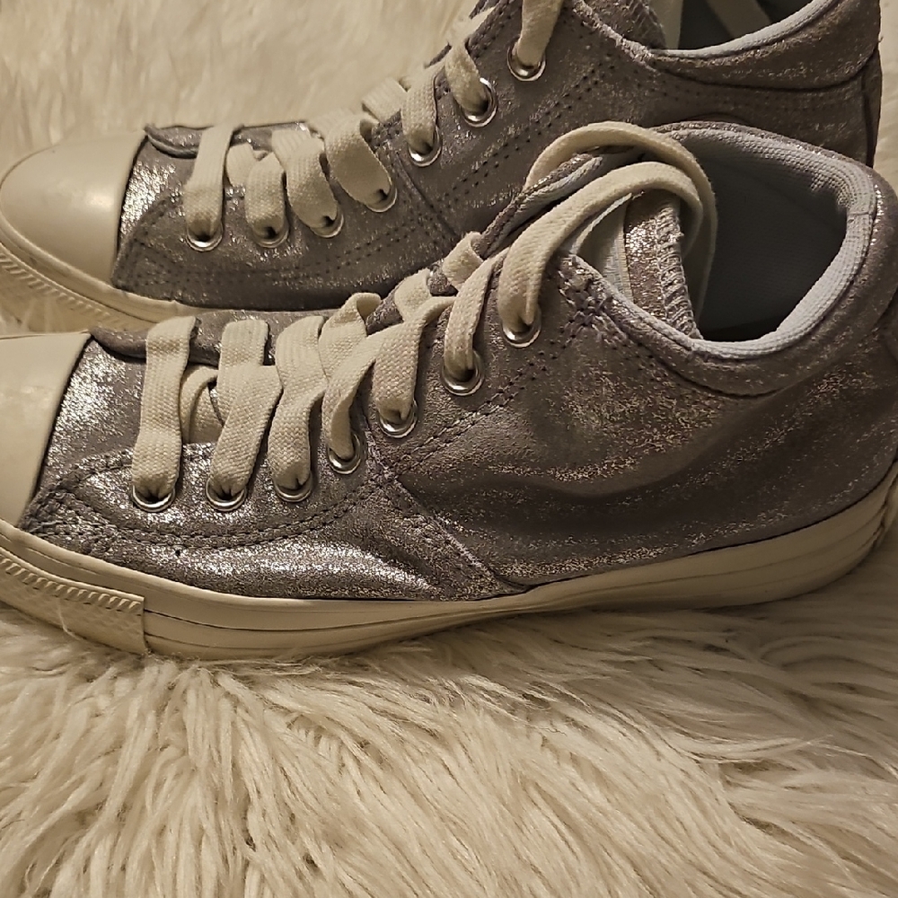 Converse All-Star  Silver High-Top Women's Sneakers Sz.9
